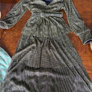 Badgley Mischka Metallic Dress